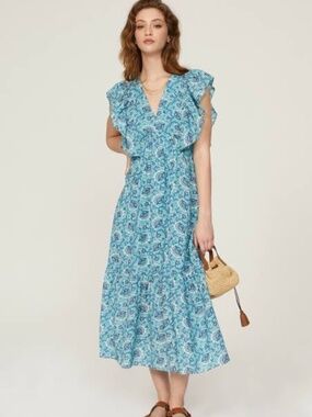Rhode Tasha Blue Midi Dress NWT size 6